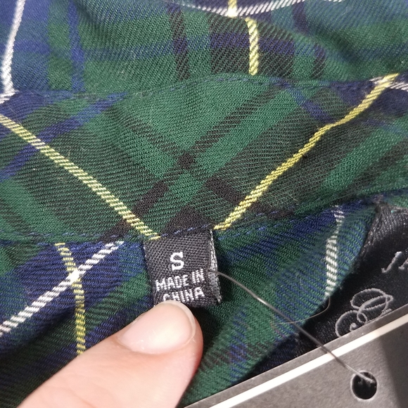 Jachs Girlfriend Plaid Green Shirt Dress - Picture 5 of 6